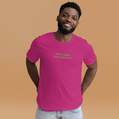 Bloom Unisex Embroidered T-shirt - Black Haze Shop